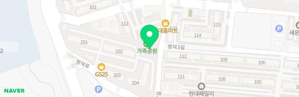 현대패밀리 명덕2차아파트 201동 놀이터 지도 이미지