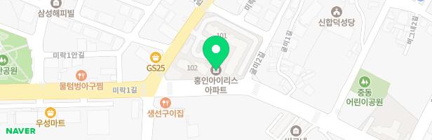 홍인아이리스아파트 놀이터 지도 이미지