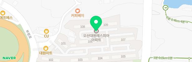 오산대원아파트 102동 앞 놀이터 지도 이미지