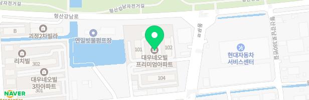 대우네오빌프리미엄아파트 104동 앞 놀이터 지도 이미지