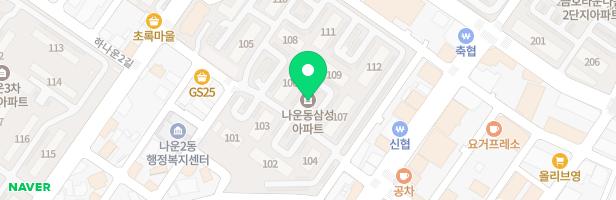나운삼성아파트 105동 옆 지도 이미지