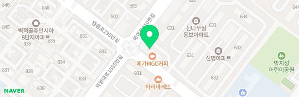 신나무실 동보신명아파트 동보놀이터(624동앞) 지도 이미지
