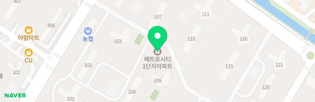 메트로시티아파트 데크층 104동앞 놀이터2 지도 이미지