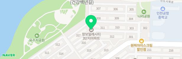 창보밀레시티 3단지 놀이터 지도 이미지