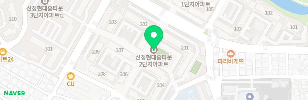 신정현대홈타운2단지(208동) 어린이놀이터 지도 이미지