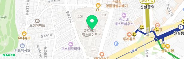 종로청계 힐스테이트아파트 놀이터 지도 이미지