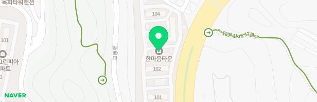 한마음아파트 103동~104동 놀이시설 지도 이미지