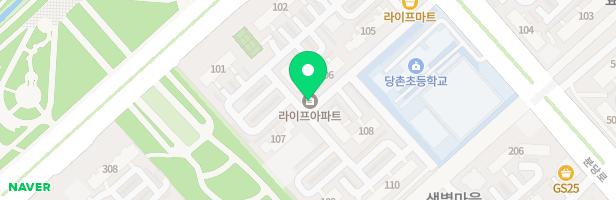 샛별마을 라이프아파트 103동 지도 이미지