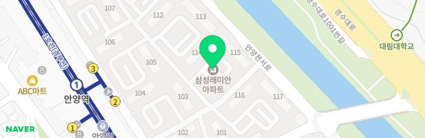 안양1동 안양삼성래미안(102동 앞)놀이터 지도 이미지