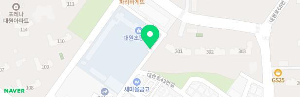 대원초등학교 어린이놀이시설(병설유치원 겸용) 지도 이미지