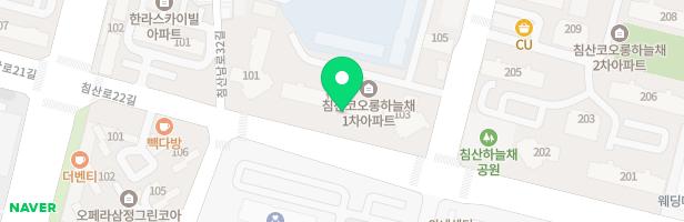 코오롱하늘채1단지 105동 앞 놀이터 지도 이미지