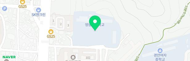영남초등학교 병설유치원 어린이놀이시설 지도 이미지