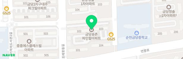 금당송촌파인힐 102동앞 놀이터 지도 이미지
