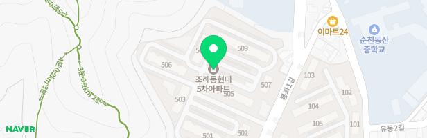 조례현대5차 508동 뒤 지도 이미지