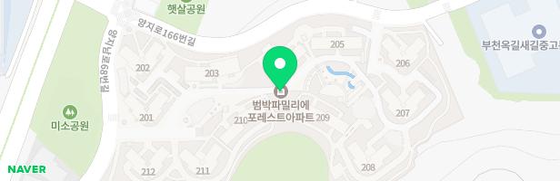범박파밀리에포레스트 203동앞 놀이터 지도 이미지