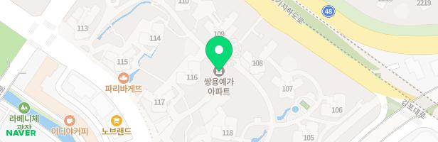 김포 쌍용예가아파트 107동앞 놀이터 지도 이미지