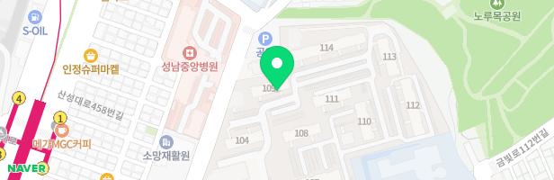은행동현대아파트 109동앞 놀이터 지도 이미지