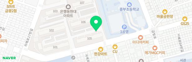 은행동현대아파트 105동앞 놀이터 지도 이미지