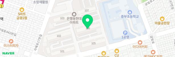은행동현대아파트 106동앞 놀이터 지도 이미지