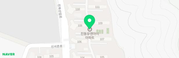 진동한일유앤아이 101동 104동 사이 놀이터 지도 이미지