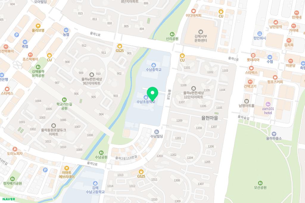 수남초등학교병설유치원 어린이놀이시설 지도 이미지