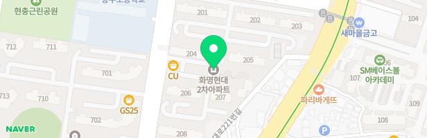 화명2차현대아파트 208동 어린이놀이터 지도 이미지