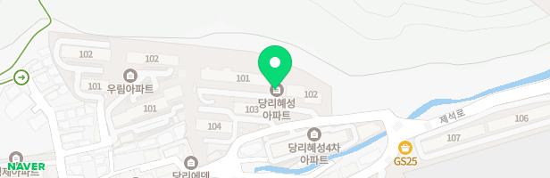 혜성아파트 104동전면 놀이시설 지도 이미지