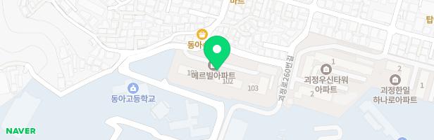 괴정경동메르빌아파트 101동 앞 놀이시설 지도 이미지