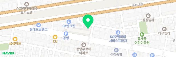 팰리스필 101동 앞 지도 이미지