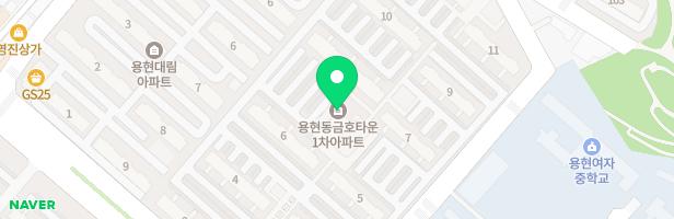 용현금호1차아파트 어린이놀이시설(9동앞) 지도 이미지
