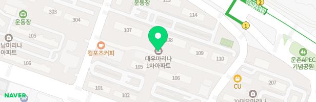 대우마리나1·2차아파트 204동 뒤 놀이터 지도 이미지