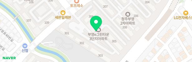 용암중흥E그린3차아파트 관리동 앞 지도 이미지