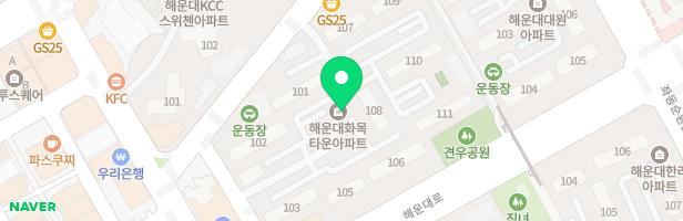 해운대화목타운 110동 앞 어린이놀이터 지도 이미지