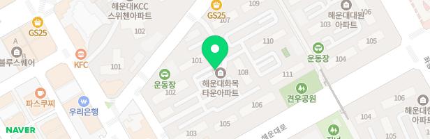 해운대화목타운 109동 뒤 어린이놀이터 지도 이미지