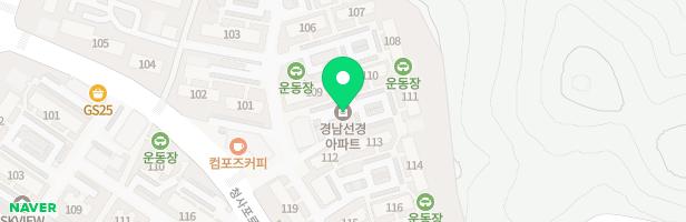 해운대경남선경아파트 105동 뒤 놀이터 지도 이미지