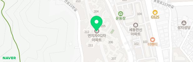 연지자이2차아파트 212동 앞 놀이터-4 지도 이미지