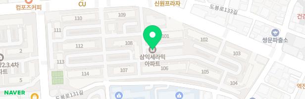 쌍문삼익세라믹 110동 옆 지도 이미지