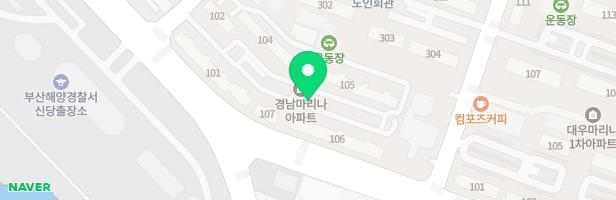 해운대 경남마리나아파트 어린이놀이터 지도 이미지