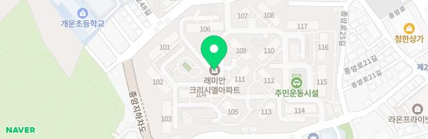[종암동]삼성래미안(1차) 104동 지도 이미지