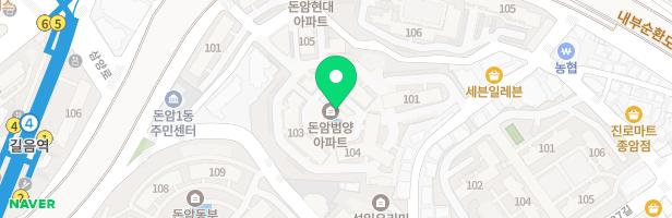 [돈암1동]범양아파트 104동놀이터 지도 이미지