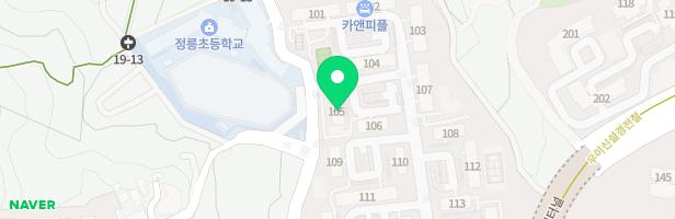 정릉풍림105동뒤놀이터 지도 이미지