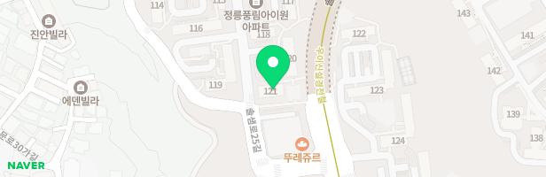 정릉풍림121동뒤놀이터 지도 이미지
