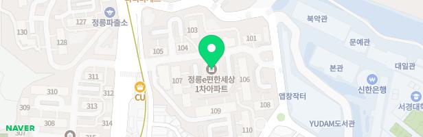 [정릉4동]대림e편한세상(1차) 104동 지도 이미지