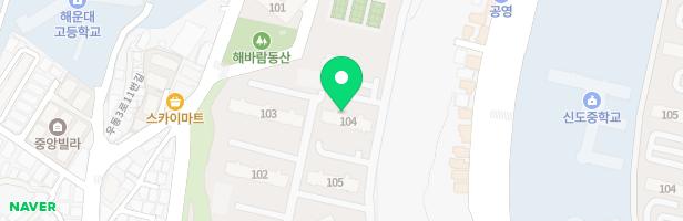 장산마을아파트 104동 놀이터 지도 이미지