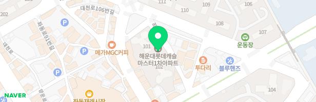 해운대롯데캐슬마스터원 102동 어린이놀이터 지도 이미지