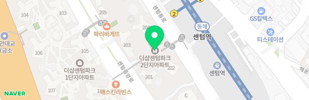 센텀파크2차아파트 201동 옆 놀이터 지도 이미지