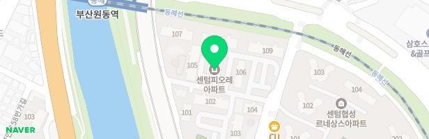 센텀피오레 105동 앞 놀이터 지도 이미지