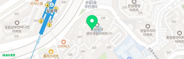 [돈암동]동부센트레빌 109동 지도 이미지