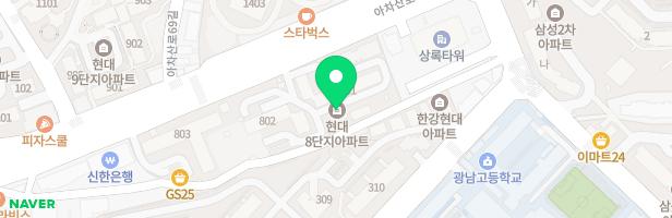 광장현대8단지아파트 801~2동 놀이터 지도 이미지