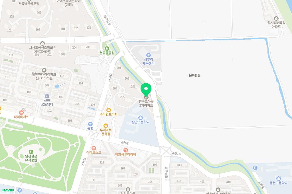 천곡코아루 2차아파트2 지도 이미지
